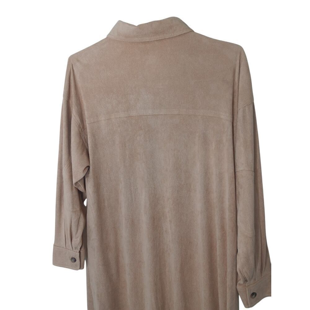 New with Tags Oversized Easel Corduroy Button Down Shirt Dress SZ S - Picture 15 of 15